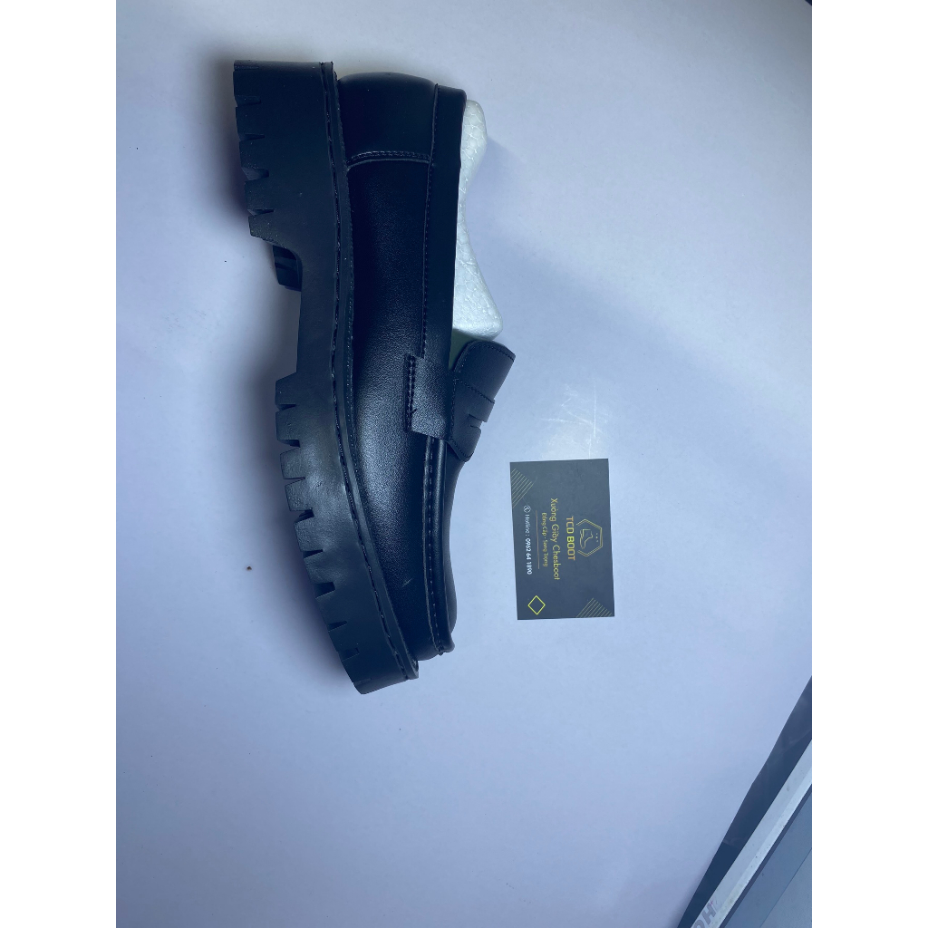 Giày Lười Nam Loafer Da Xít Đế Chucky Màu Đen, Giày Da Nam Kiểu Dáng Công Sở Cao Cấp Mã 2526 - Xưởng Giày Chelsea Boot