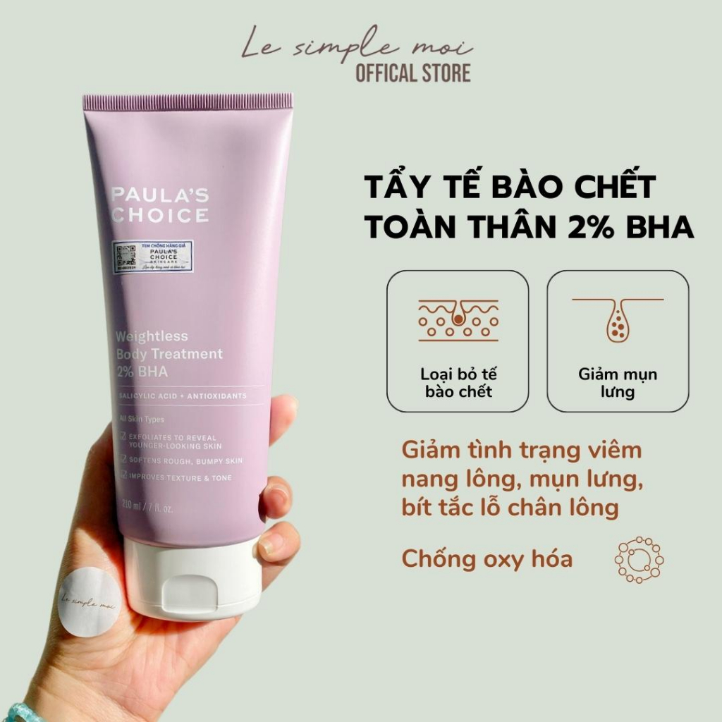 Paula's Choice BHA Body, Kem dưỡng thể loại bỏ tế bào chết toàn thân ...
