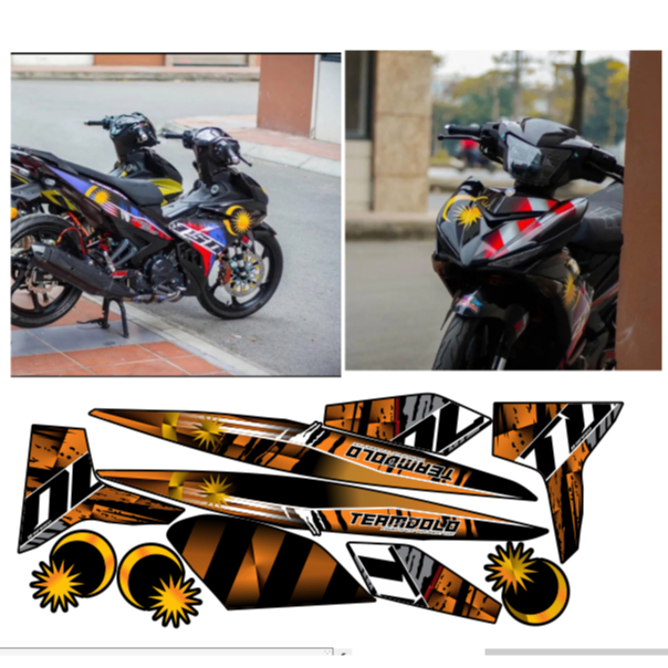 tem rời EXCITER 150C mẫu Y15zr cao cấp đa dạng màu sắc