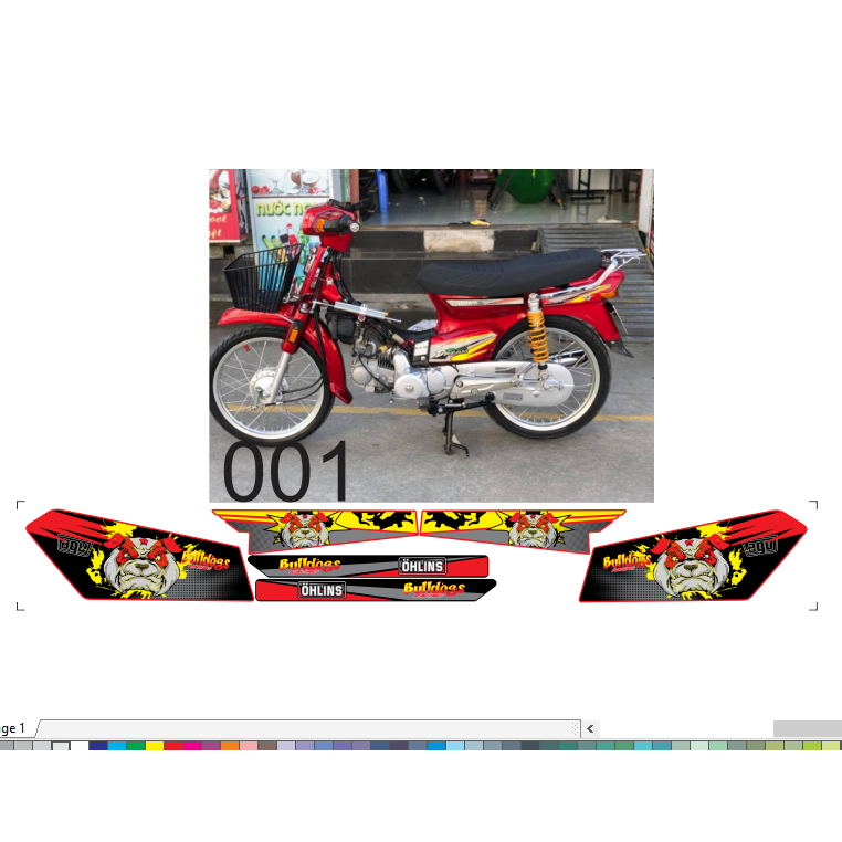 TEM RỜI HONDA DREAM CAO CẤP ĐA DẠNG MÀU SẮC