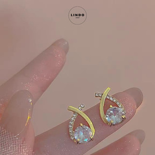 LD53 Bông Tai Giọt Lệ LINDO, Bông Tai Nữ Thời Trang Phong cách Thanh Lịch Thích Hợp Đeo Nhiều Dịp