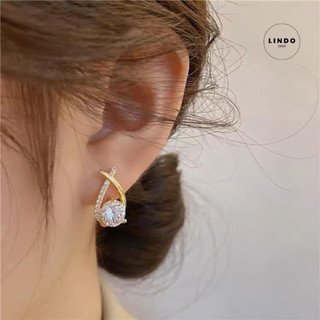 LD53 Bông Tai Giọt Lệ LINDO, Bông Tai Nữ Thời Trang Phong cách Thanh Lịch Thích Hợp Đeo Nhiều Dịp