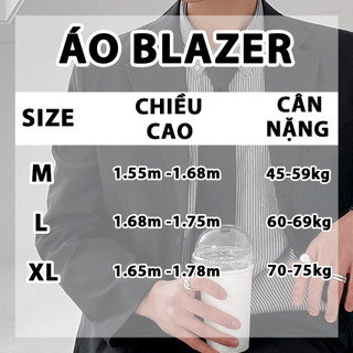Áo khoác blazer nam Avocado hàn quốc thu đông phong cách form rộng màu đen kem 2 khuy cài cao cấp