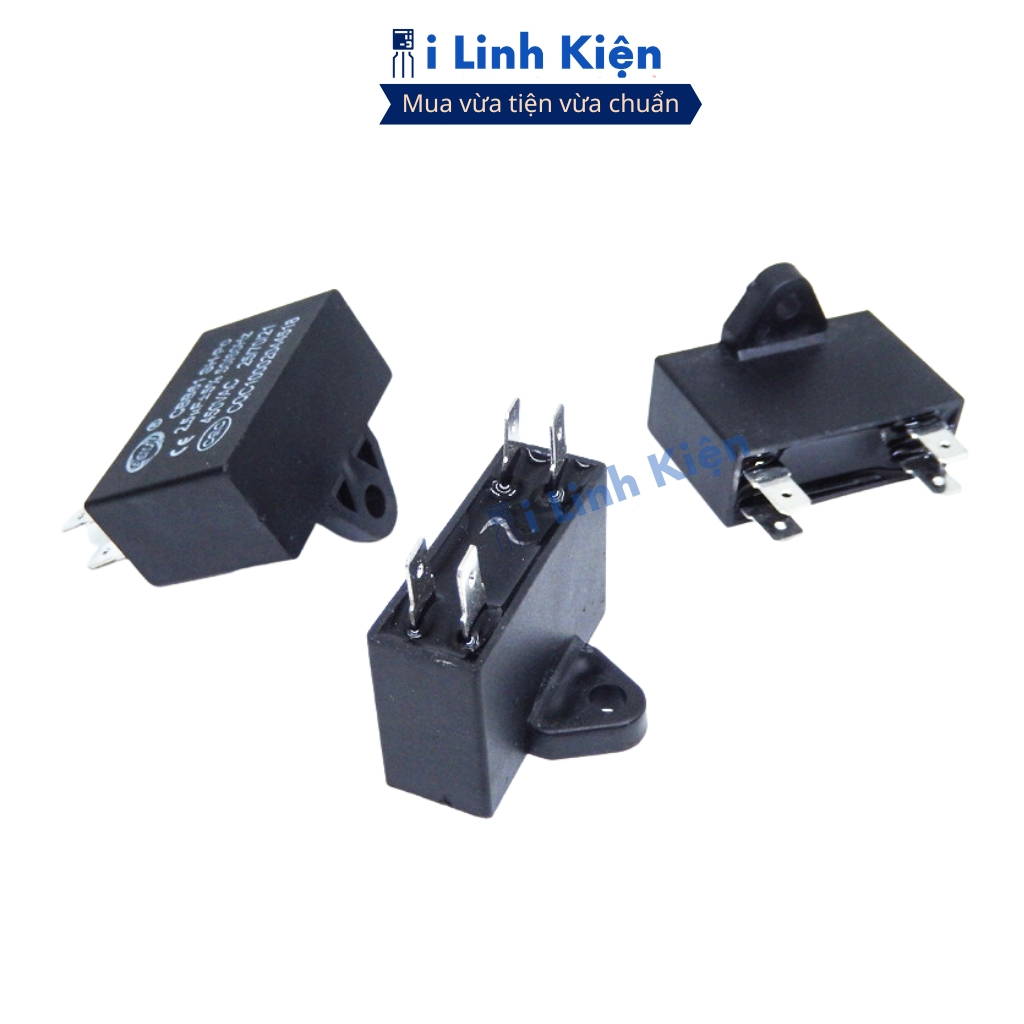 Tụ quạt 450VAC 1uF - 12uF cbb61 chân cắm jack chính hãng ilinhkien.