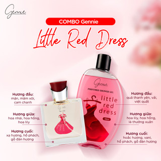 [MUA 1 TẶNG 1] Combo Nước hoa và Sữa tắm nước hoa Nữ Gennie Little Dress 50ml + 450ml