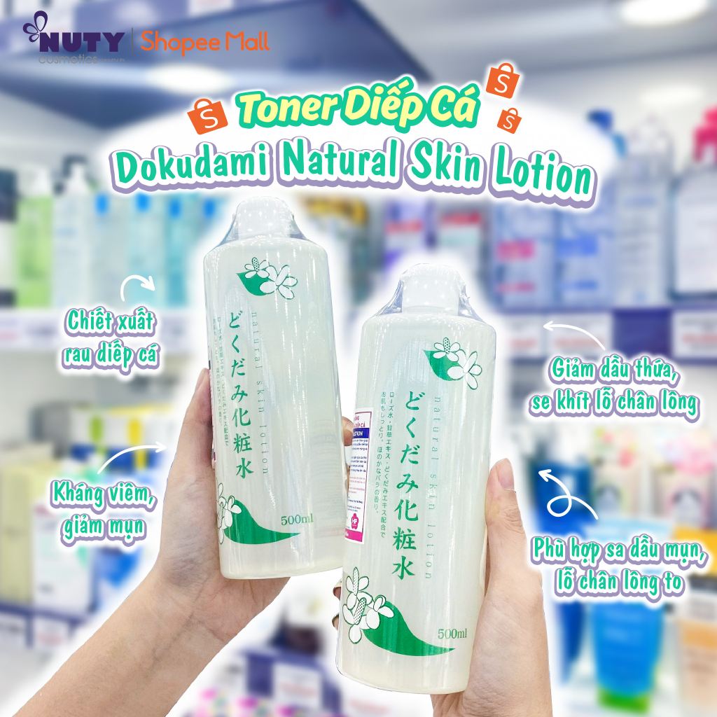 Ảnh Nước Hoa Hồng Diếp Cá,Tía Tô Dokudami Natural Skin Lotion (500ml) 4