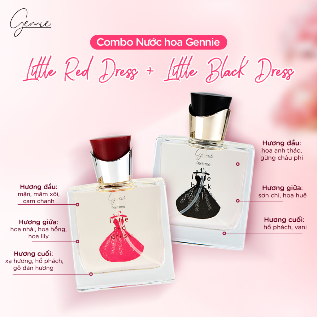 Ảnh Bộ đôi Nước hoa Nữ Gennie Little Red + Black Dress 50ml 1