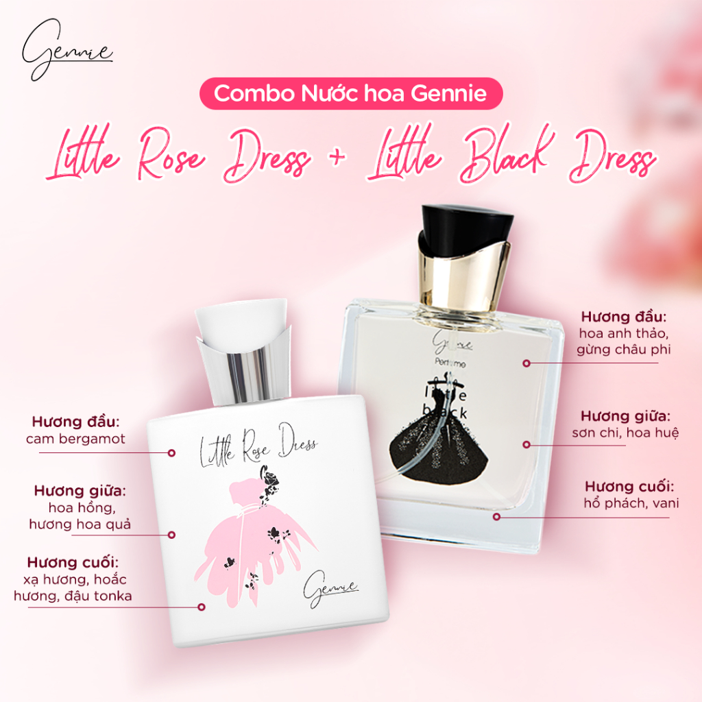 Ảnh Bộ đôi Nước hoa Nữ Gennie Little Rose + Black Dress 50ml 1