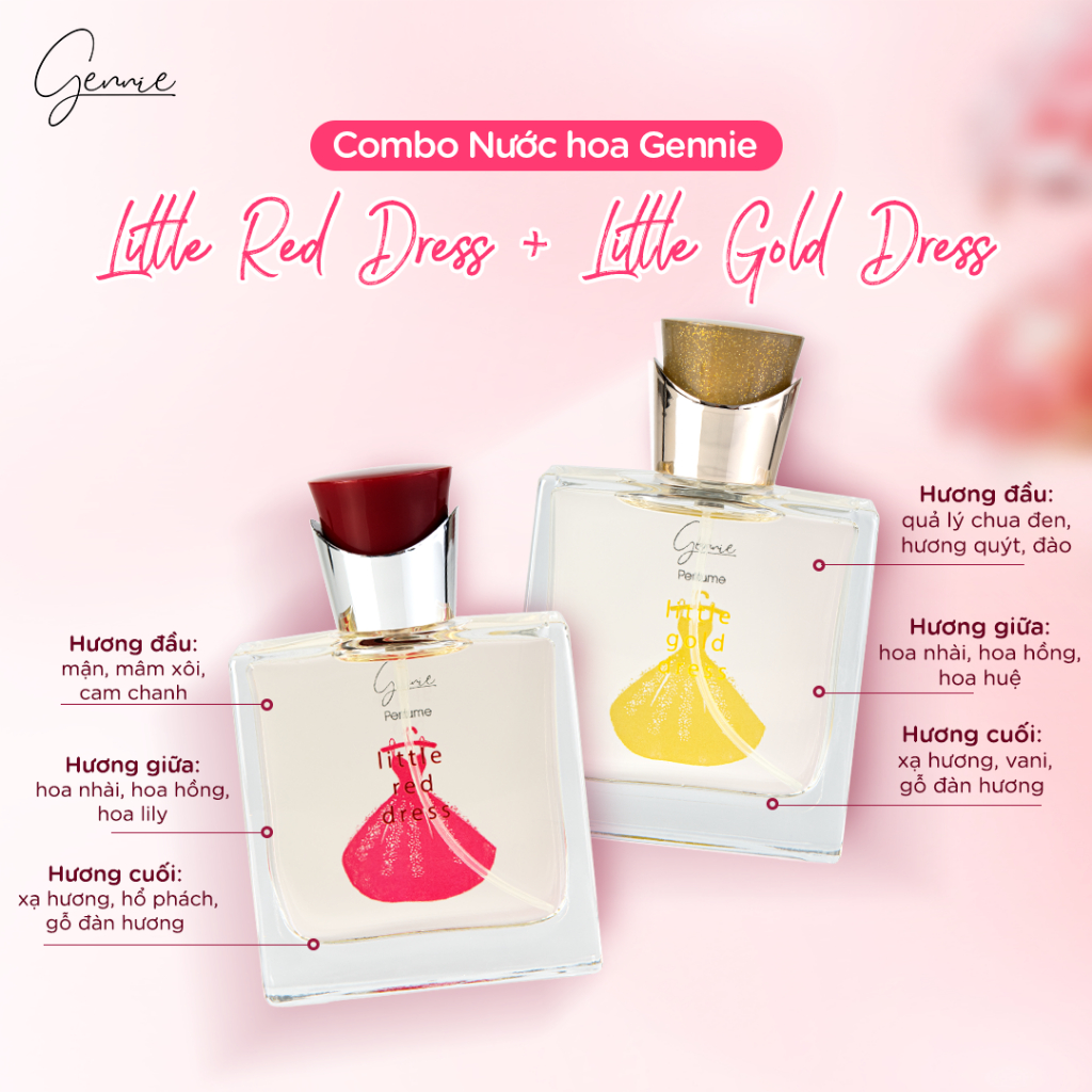 Ảnh Bộ đôi Nước hoa Nữ Gennie Little Red + Gold Dress 50ml 1