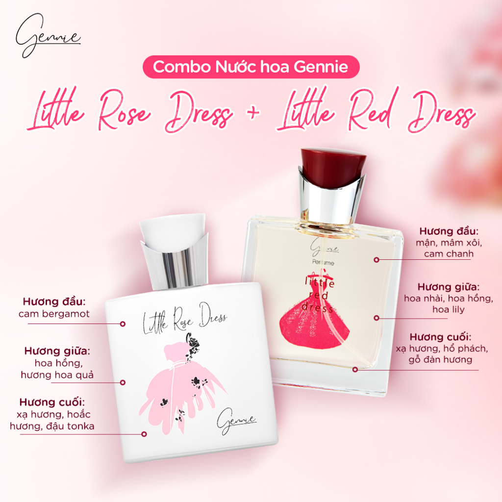Ảnh Bộ đôi Nước hoa Nữ Gennie Little Rose + Red Dress 50ml 1