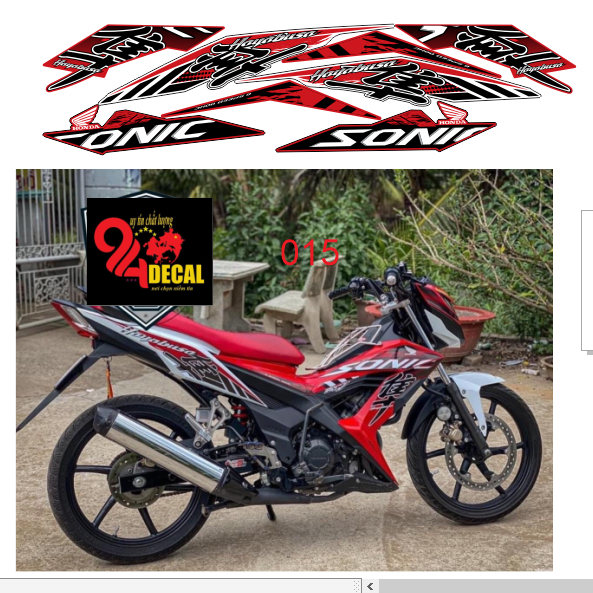 tem rời SONIC 150C cao cấp đa dạng màu sắc