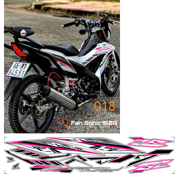 tem rời SONIC 150C cao cấp đa dạng màu sắc