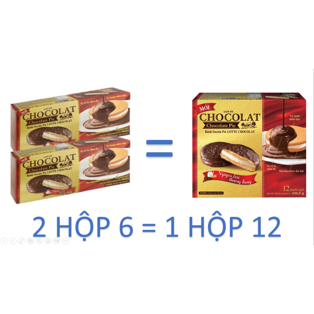 [Q.3] Bánh Bouchee Lotte Chocolat Vị Socola 324g Bánh chocopie lotte ...