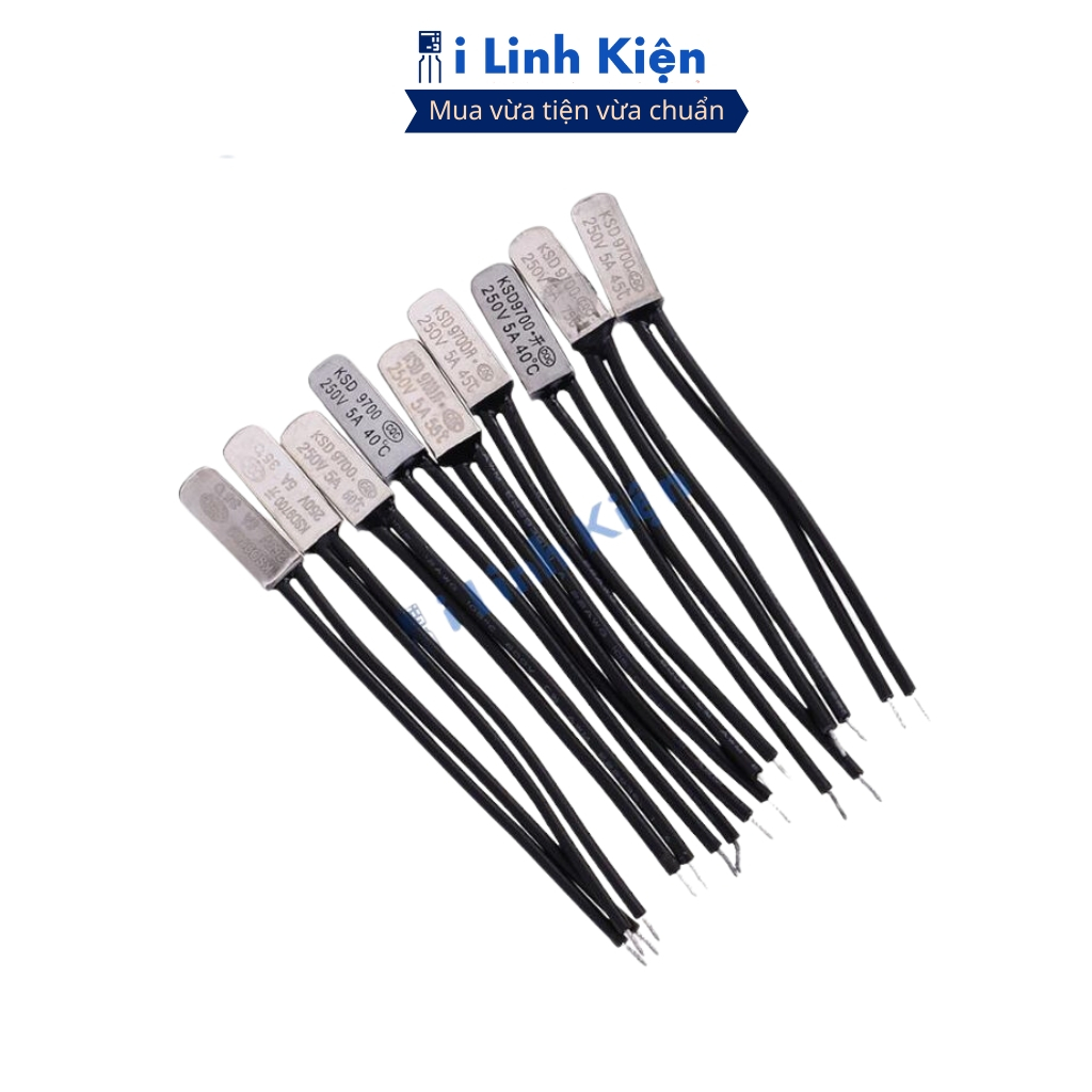 Relay nhiệt KSD9700 40 độ - 100 độ 5A 250V thường đóng chất lượng cao ilinhkien.