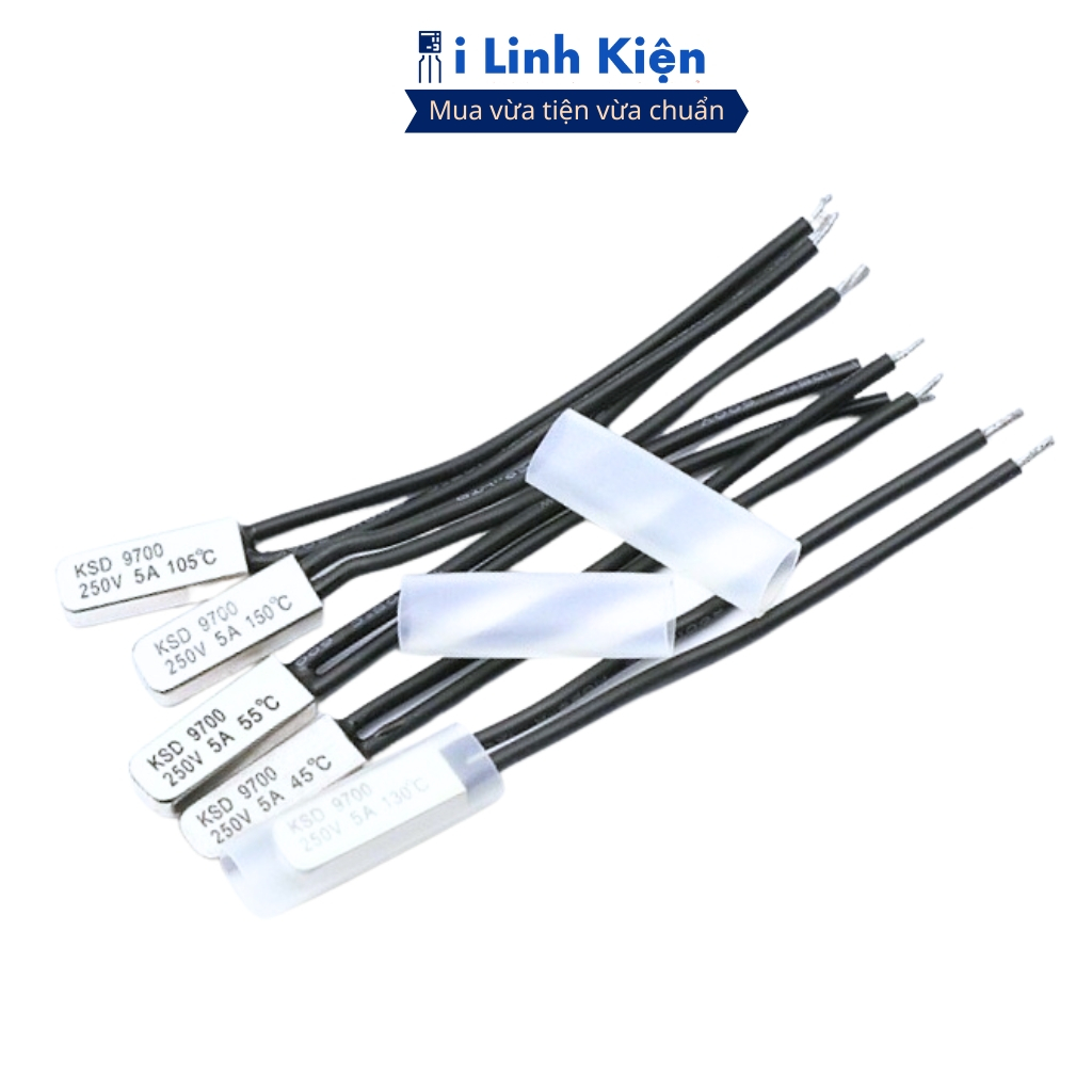 Relay nhiệt KSD9700 40 độ - 100 độ 5A 250V thường đóng chất lượng cao ilinhkien.