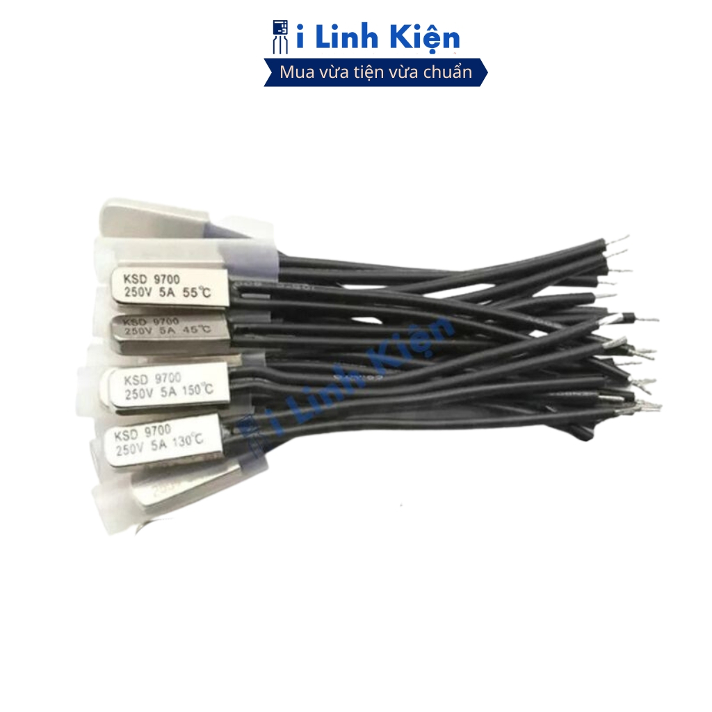 Relay nhiệt KSD9700 40 độ - 100 độ 5A 250V thường đóng chất lượng cao ilinhkien.