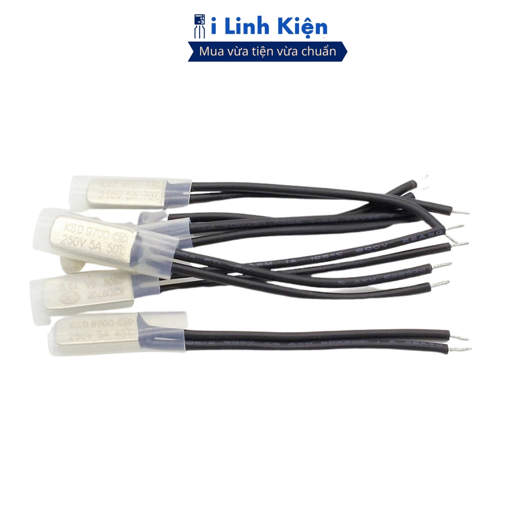 Relay nhiệt KSD9700 40 độ - 100 độ 5A 250V thường đóng chất lượng cao ilinhkien.