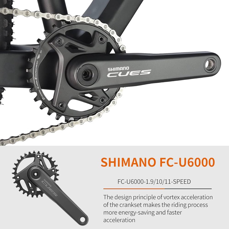 (Chính Hãng) Đùi Đĩa Trục Rỗng Shimano Cues U6000 10/11s 32T 170mm [Bao ...