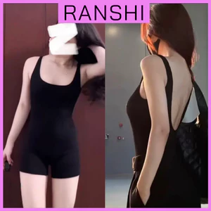 Jumpsuit Hai Dây Hở Lưng RANSHI SẴN ĐỆM NGỰC Ôm Sát Body Áo Liền Quần Chất Thun Tăm Lạnh Thoáng Mát Siêu Xinh