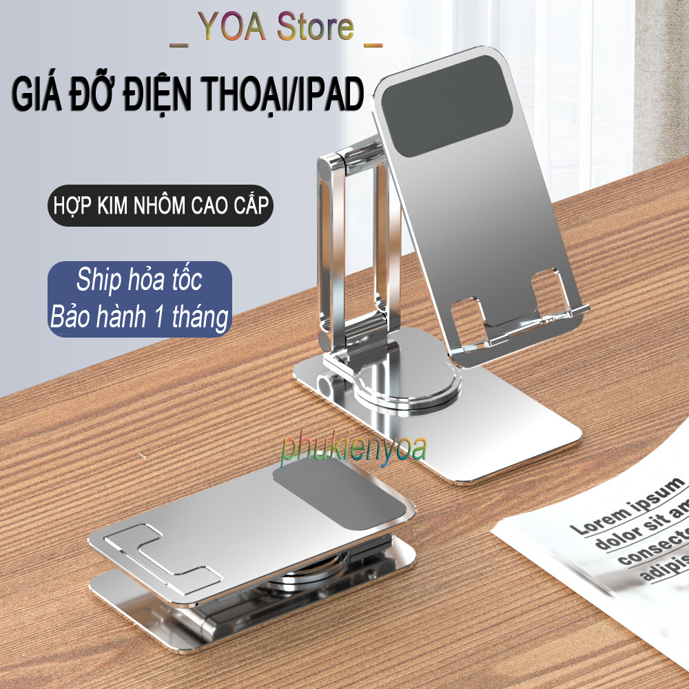 Giá đỡ điện thoại có thể điều chỉnh góc nghiêng, có chân xoay 360 độ tiện lợi