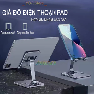 Giá đỡ điện thoại cao cấp có thể điều chỉnh góc nghiêng và gấp gọn, có chân xoay 360 độ