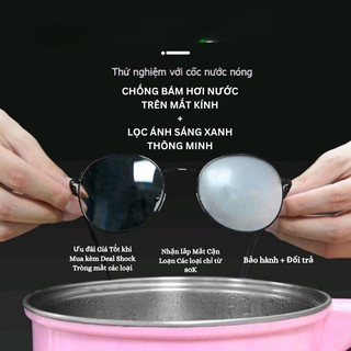 [Nhận Cắt Sẵn] Tròng Mắt Kính Anti fog Kela Cận Loạn Chống Bám Hơi Nước Sương Mờ - Chống Ánh sáng Xanh