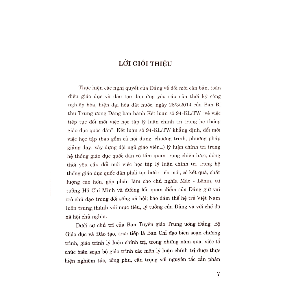 Ảnh Sách - Giáo Trình Lịch Sử Đảng Cộng Sản Việt Nam (Dành Cho Bậc Đại Học Hệ Không Chuyên Lý Luận Chính Trị) 2