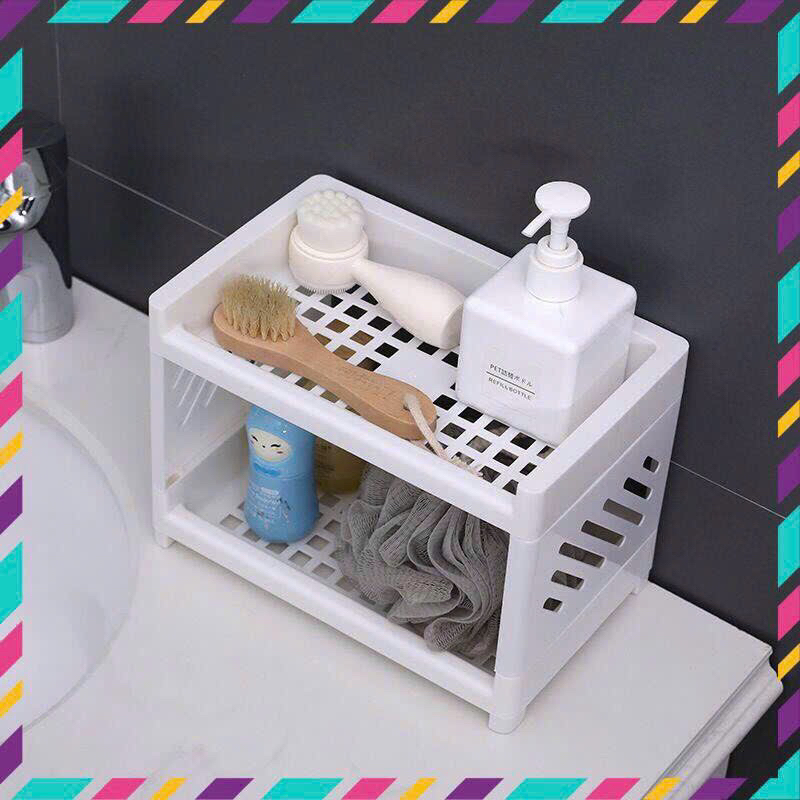 Kệ nhựa mini 💚CAM KẾT CHUẨN💚hai tầng kệ mini để bàn