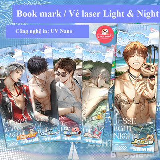 [MUA 4 TÍNH TIỀN 3] Light and Night | Bookmark bigsize đánh dấu trang vé thẻ laser UV Charlie Evan OSBORN