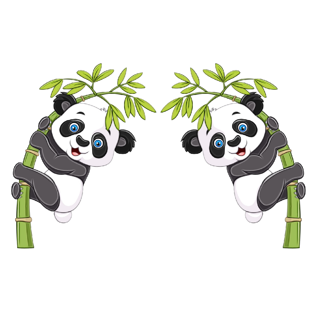 Decal Gấu Trúc dán xe ô tô, sticker dán cửa kính, xe tải