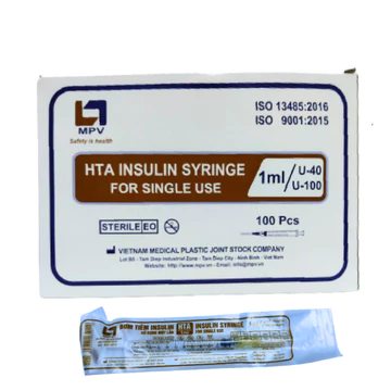 Bơm tiêm tiểu đường 30G 8mm MPV 1ml 100 I.U/40 I.U thay thế được đầu kim meso các loại - Hộp 100 kim bẻ đầu kim