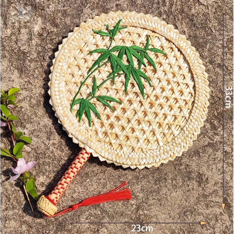 Quạt thời trang vintange trúc đào 🌿