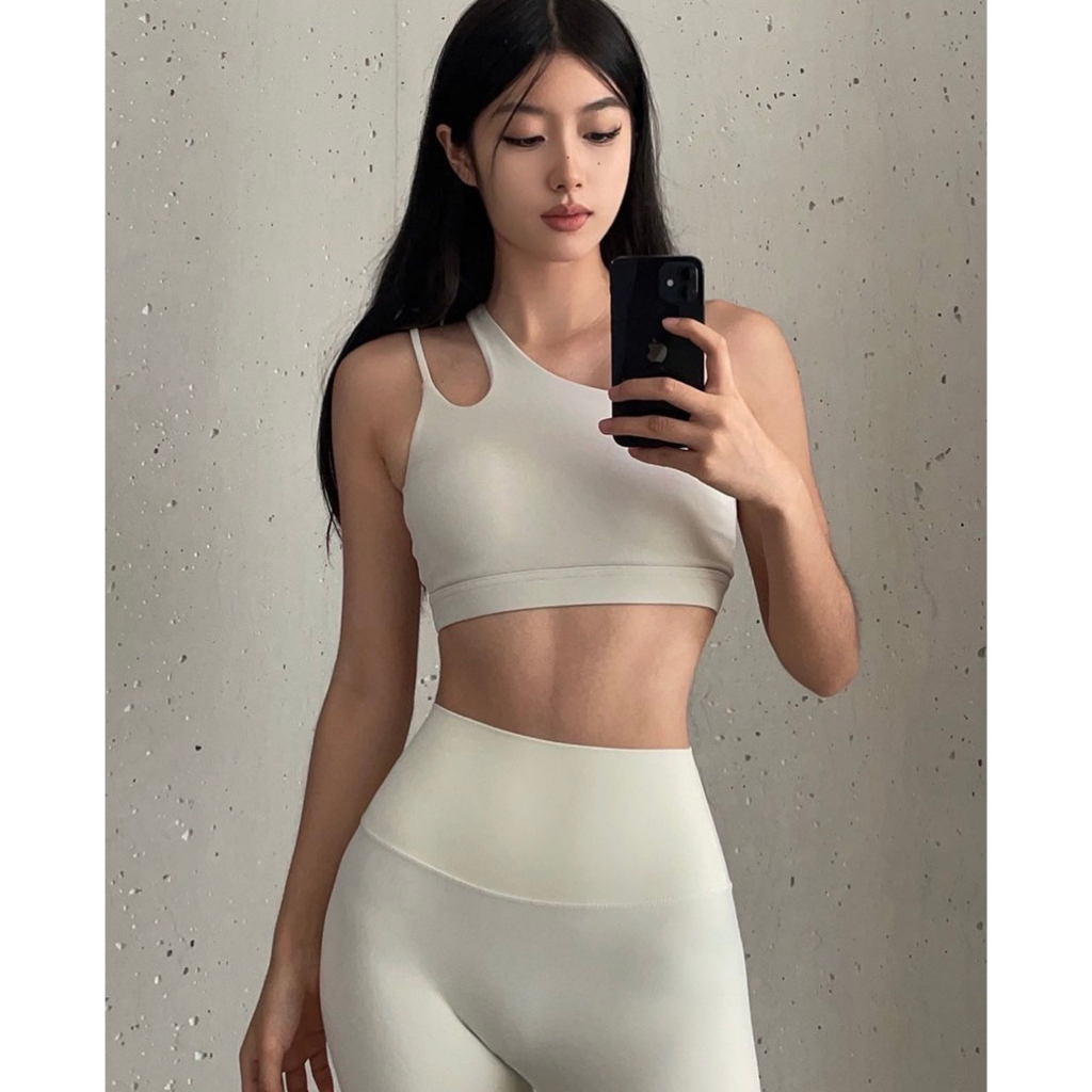 Áo ngực thể thao cho nữ FitHer thiết kế lệch vai cut-out lưng
