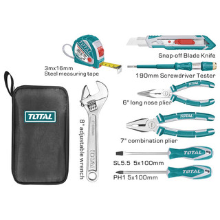 ĐỒ NGHỀ TOTAL Bộ 8 dụng cụ cầm tay THKTHP90086