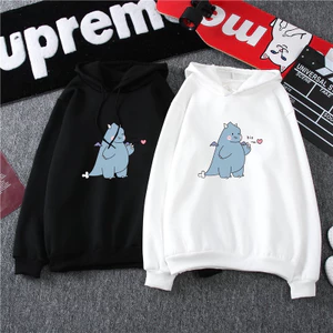 Áo hoodie nam nữ unisex chất nỉ bông tàu 2 lớp dày dặn in hình khủng long bắn tim - Áo sweater nam nữ Unisex