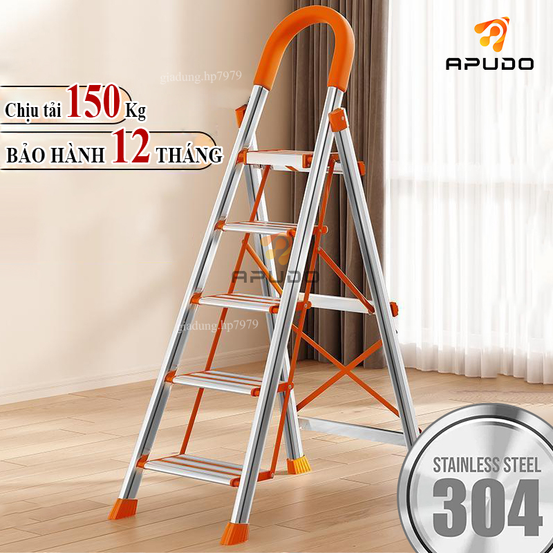 Thang Gấp Inox CHỮ A 3-7 Bậc Thang Nhôm Ghế Thông Minh Chữ A Inox 304 ...