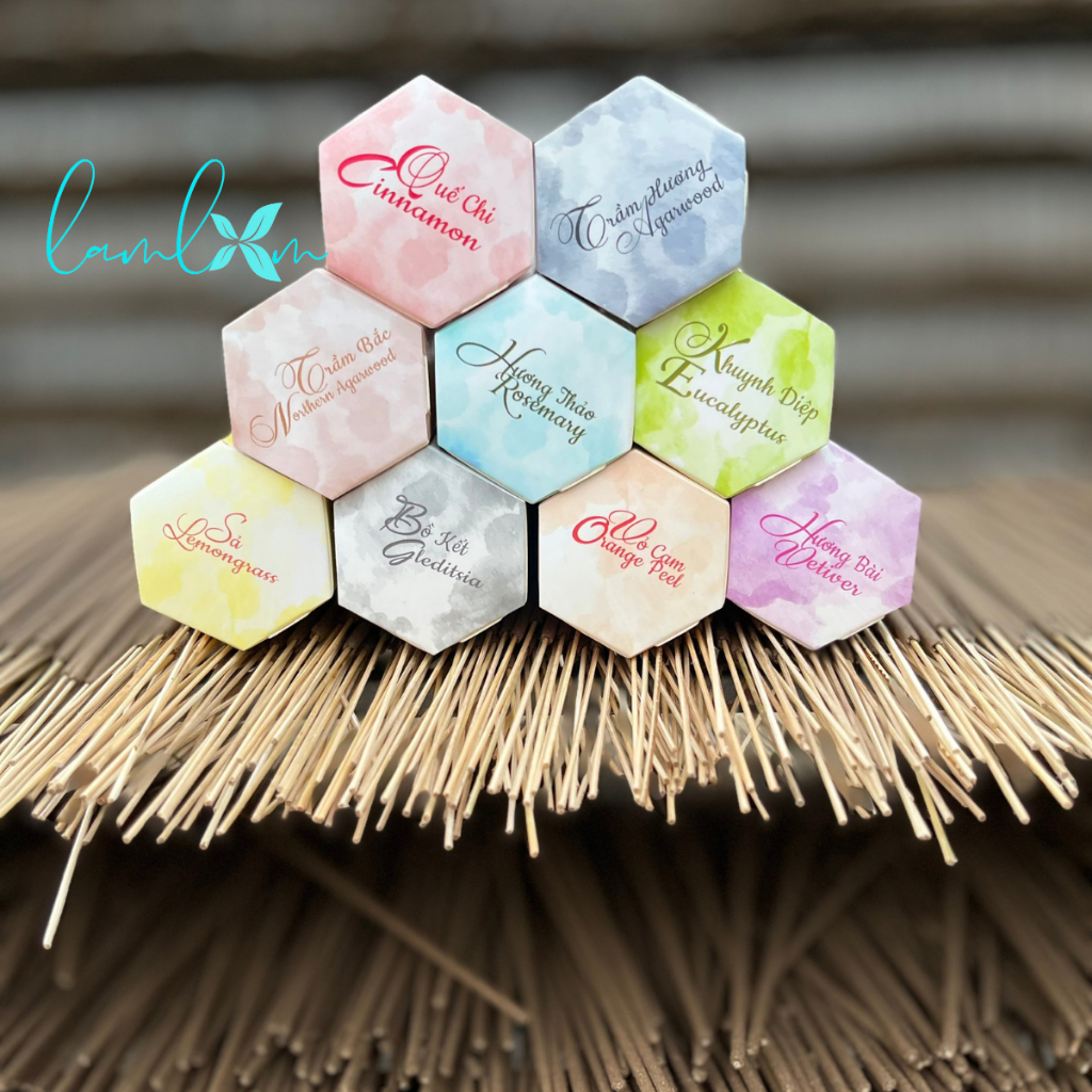 Nhang thảo mộc tự nhiên Lam Lam nhang ngắn chung cư ít khói an toàn được kiểm định