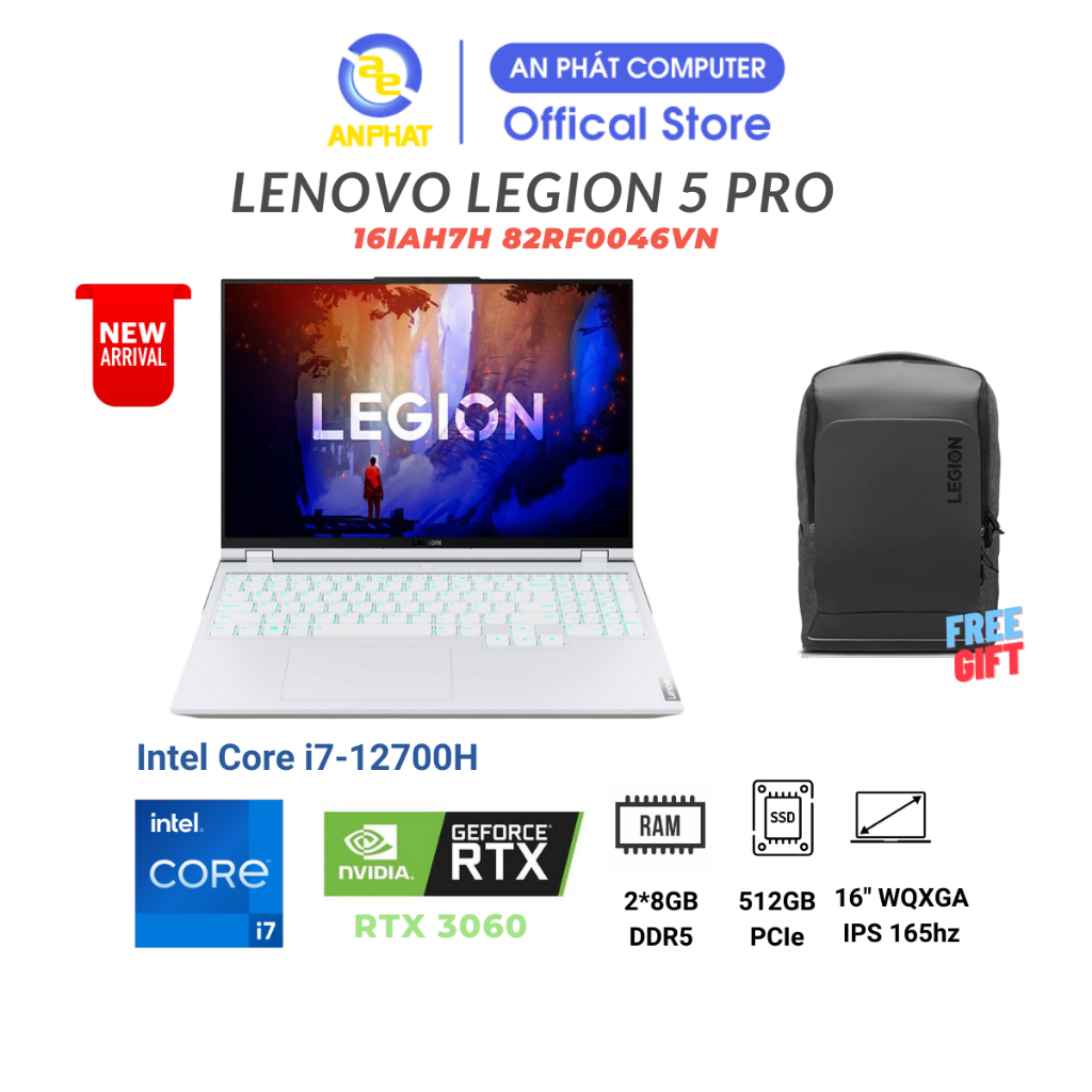 Laptop Lenovo Legion 5 Pro 16IAH7H 82RF0046VN (Core i7-12700H | RTX 3060 6GB)