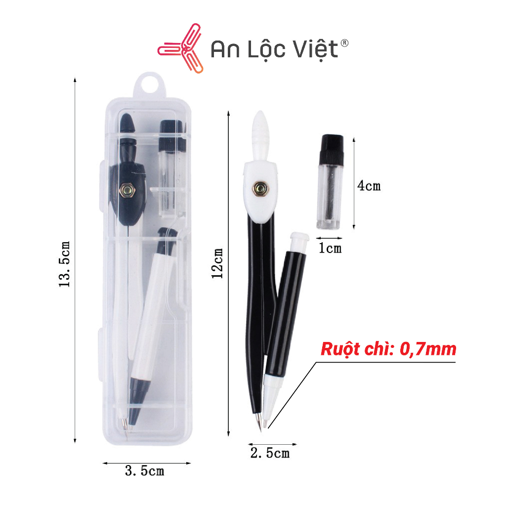 [MẪU COMPA YÊU THÍCH] Compa Bút Chì Học Sinh nhiều màu sắc, tiện lợi ...