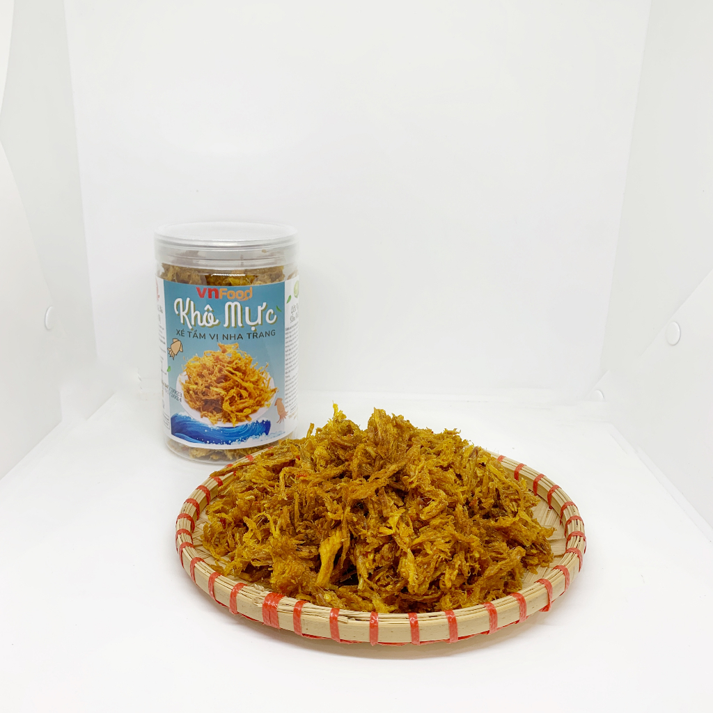 [ Hũ 300-500gr ] Mực Xé Tẩm Vị  Nha Trang Đảm Bảo ATTP VnFood