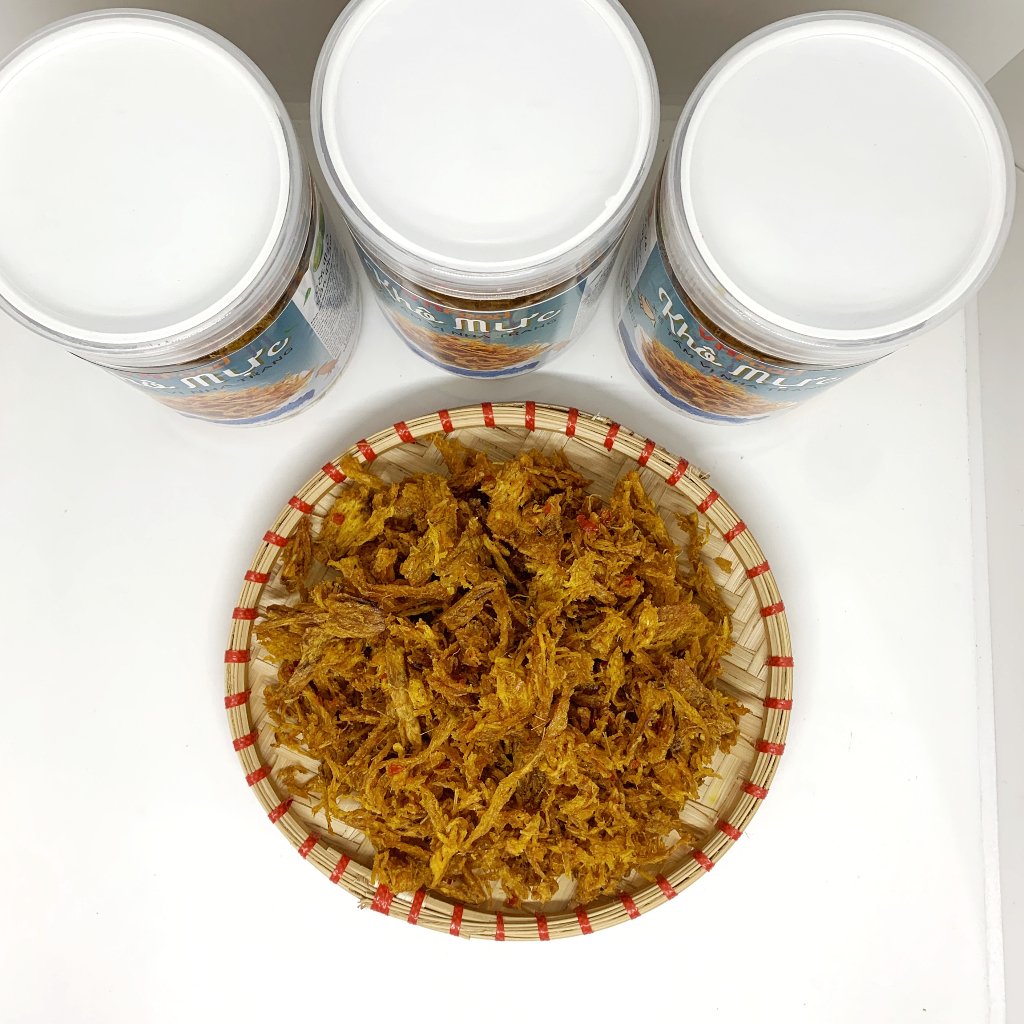 [ Hũ 300-500gr ] Mực Xé Tẩm Vị  Nha Trang Đảm Bảo ATTP VnFood