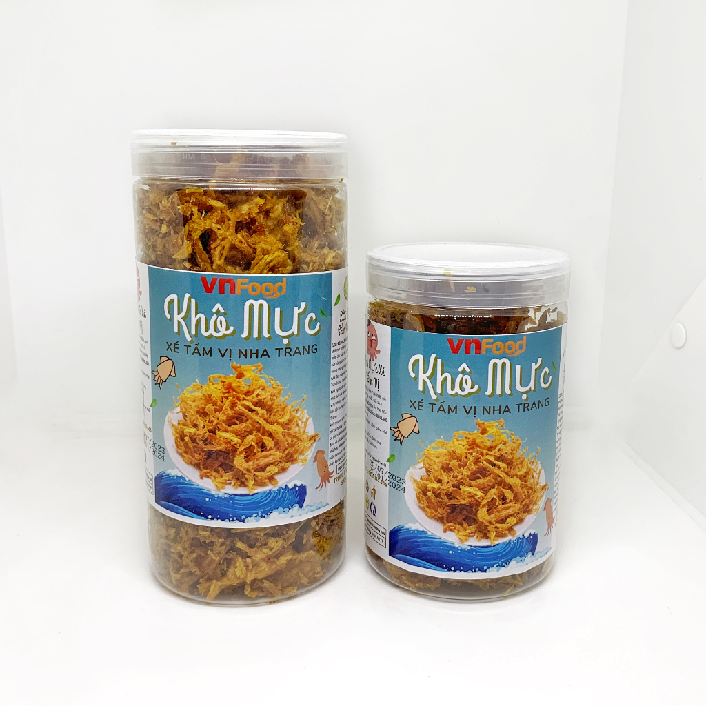 [ Hũ 300-500gr ] Mực Xé Tẩm Vị  Nha Trang Đảm Bảo ATTP VnFood