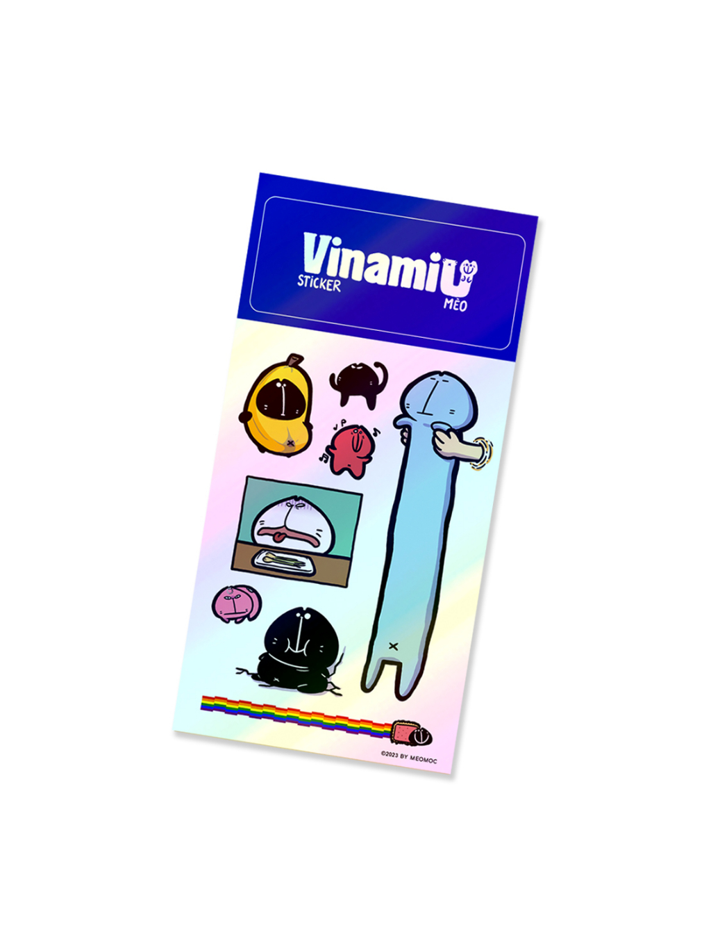 Ảnh Bộ sticker Mèo Mốc - Vinamiu (gồm 9 mẫu nhãn dán) 1