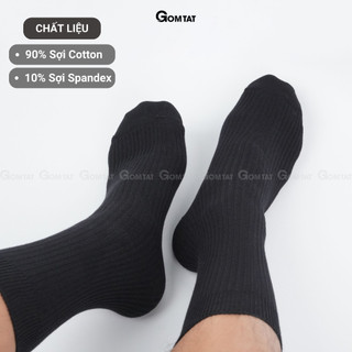Tất cổ cao nam GOMTAT dài 25cm, chất liệu cotton cao cấp êm chân, mềm mại, thoáng mát  - STA-TAY10-CAO