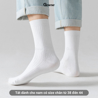 Tất cổ cao nam GOMTAT dài 25cm, chất liệu cotton cao cấp êm chân, mềm mại, thoáng mát  - STA-TAY10-CAO