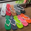 Dép Kẹp Nữ Xỏ Ngón Mũi Vuông HD Handmade Đính Sticker Trái Dâu Đế Cao Su Mềm Êm Chân TLH03