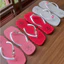 Dép Kẹp Nữ Xỏ Ngón Mũi Vuông HD Handmade Đính Sticker Trái Dâu Đế Cao Su Mềm Êm Chân TLH03