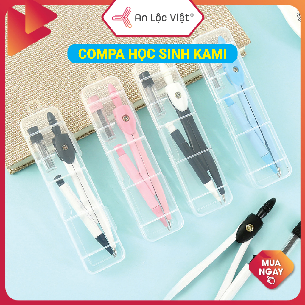 [HÀNG MỚI VỀ] Hộp 12 cái Compa Kami nhiều màu sắc, thích hợp với học ...