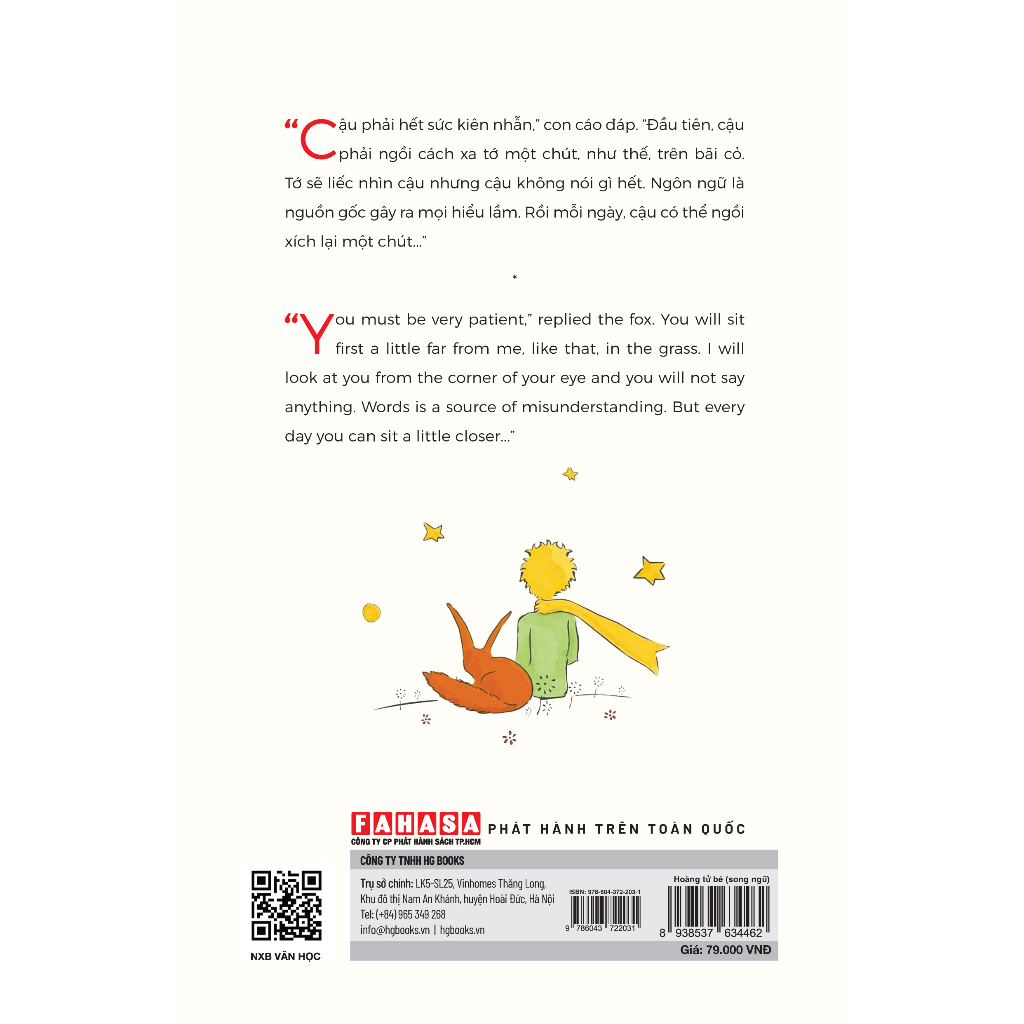 Sách Antoine de Saint-Exupéry - The Litter Prince : Hoàng Tử Bé (Song Ngữ Việt-Anh), tặng kèm file nghe & note từ vựng
