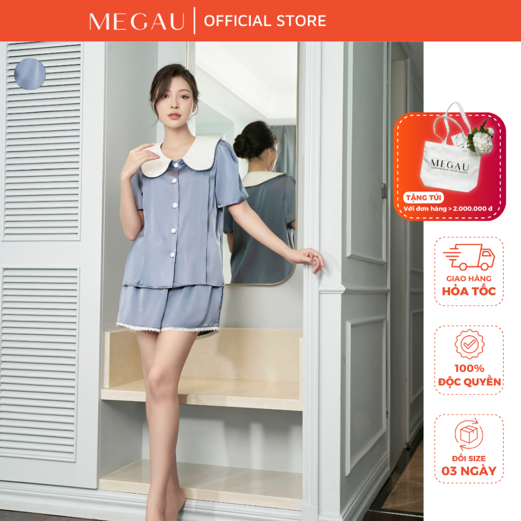LAVIEN – Set đồ ngủ cộc tay cho mẹ bầu và sau sinh thương hiệu MEGAU